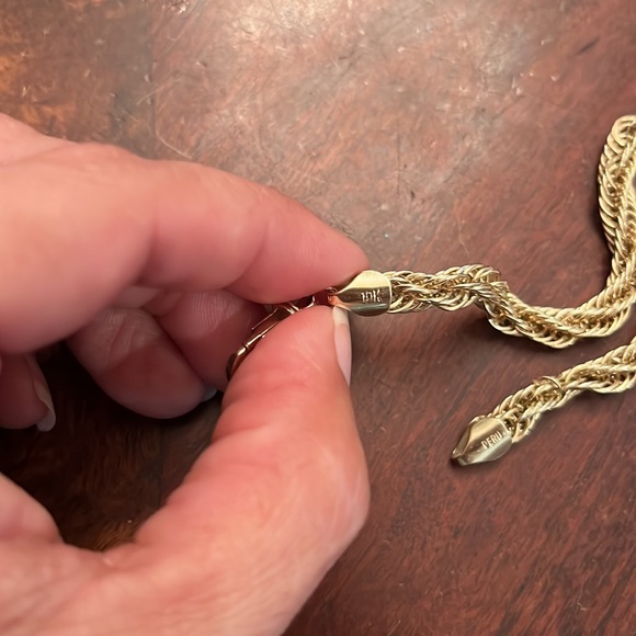 10kt yellow gold spiga barrel bracelet 8 in. By Michael Anthony real gold - Picture 3 of 6